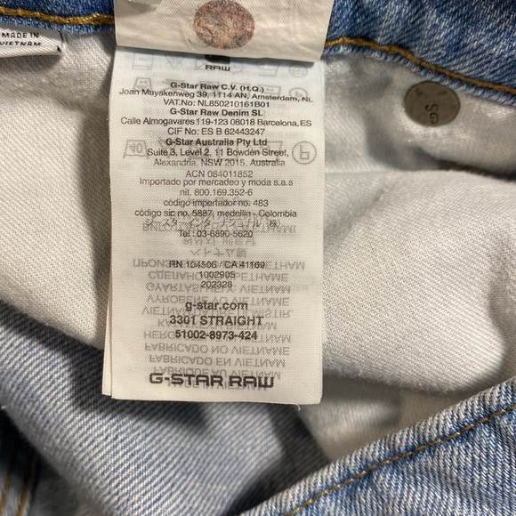 G-Star | Jeans | Gstar Raw Button Fly Size 29x3 Straight Leg Jeans ...